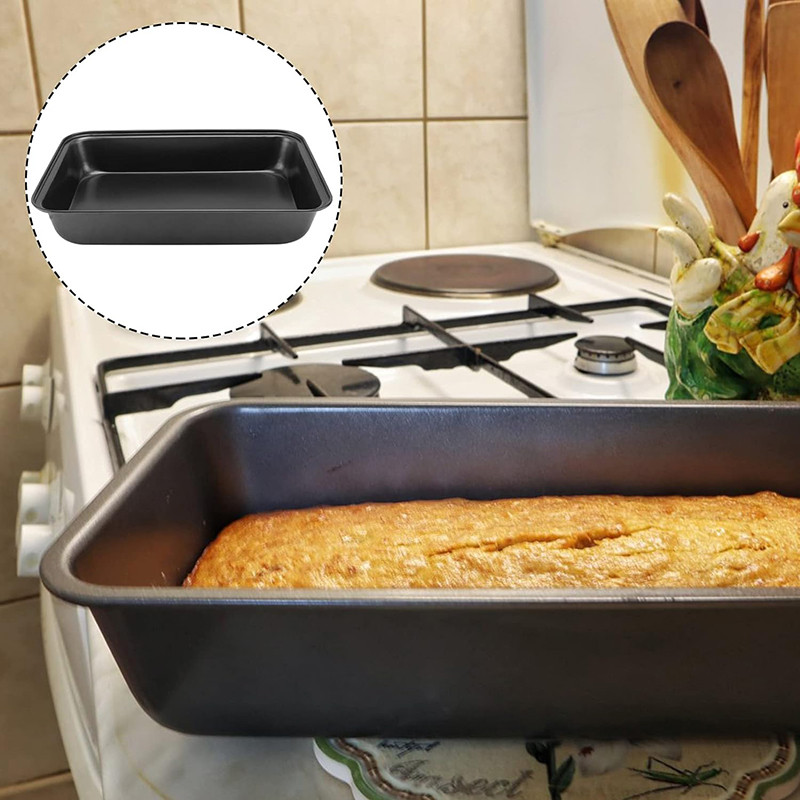 1Pc Nonstick Cake Pan Rectangular Casserole Pans Casserole Baking Pan Lasagna Container Carbon Steel