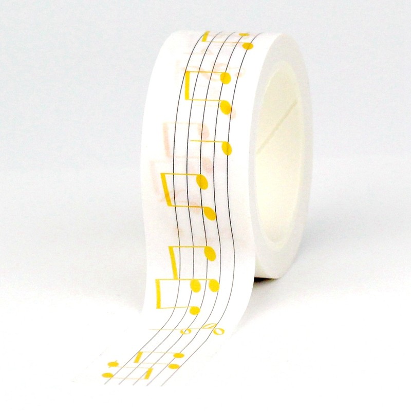 

NEW 1PC. 10M Decor Musical Note 20mm Wide Washi Tape Paper Scrapbooking Journal Adhesive Stickers Masking Tape Cute Stationery