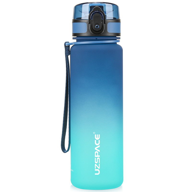 

UZSPACE 500ml Sports Water Bottle Bounce Lid Timeline Reminder Leakproof Frosted Tritan Cup For Outdoor Sports Fitness BPA