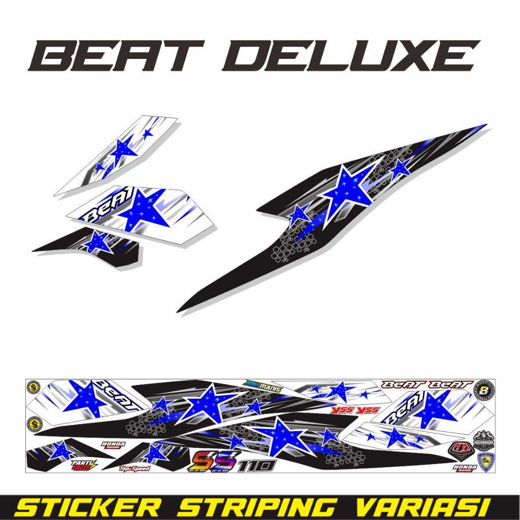 SETIKER / STIKER VARIASI HONDA BEAT DELUXE MOTIF BARU DTIKER VARIASI