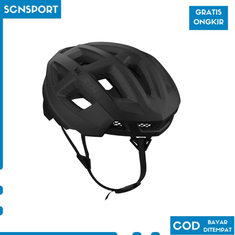 Btwin Helm Sepeda Road Bike Aerofit 900 Black  8385398 SP1