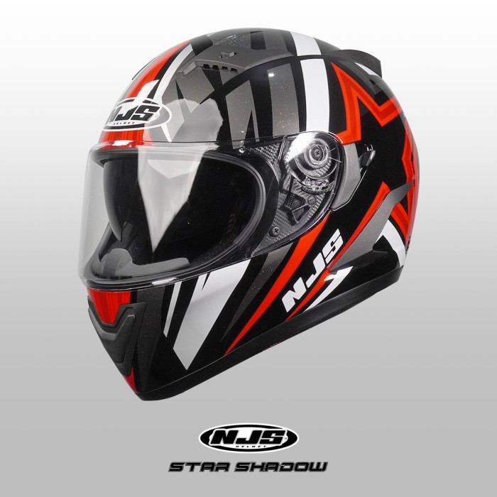 NJS Shadow Motif Star Shadow - Helm Full Face  | Shadow | Shadow Motif | NJS Shadow | NJS ORI | SNI
