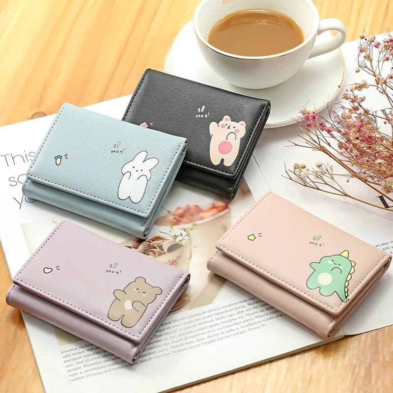 Limited Mk Dompet Lipat Cantik Motif Animal Cute Fashion Wanita Dompet Kecil Wanita Cute Korean
