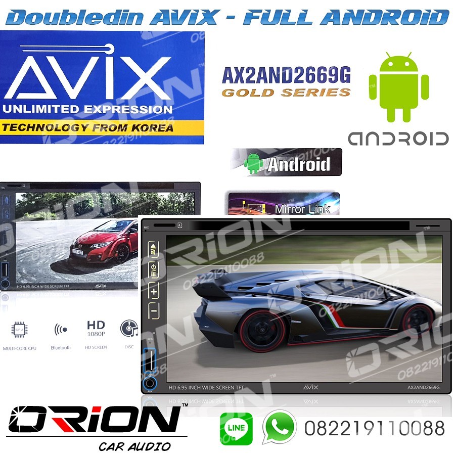 Doubledin AVIX AX2AND2669G Full Android Garansi Resmi