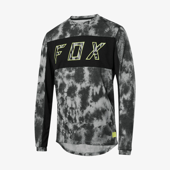 FOX Racing Ranger DR Long SLeeve Elevated Jersey MTB Sepeda Gunung Apparel [Black]