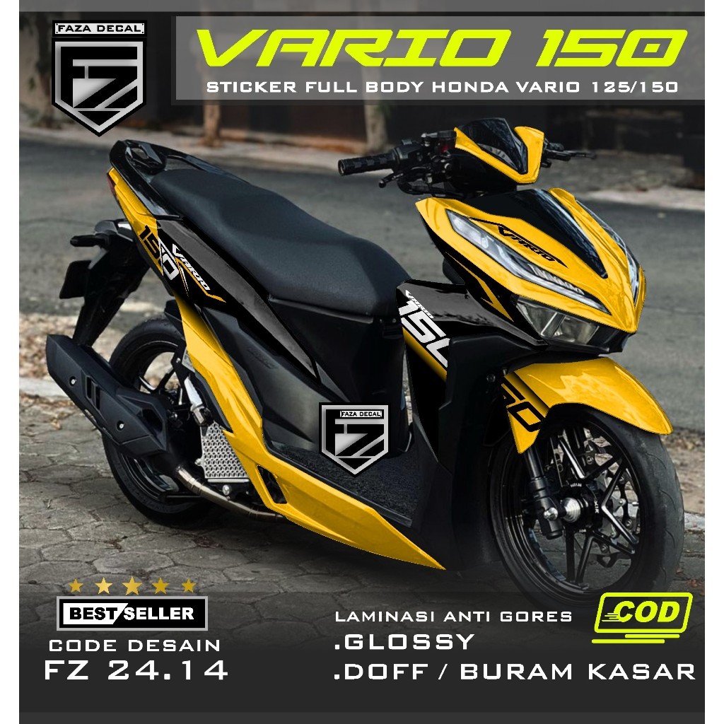 Decal stiker VARIO 125/150 NEW Full Body Simpel grafis gradasi - Sticker vario 125/150 2018 2019 Ful