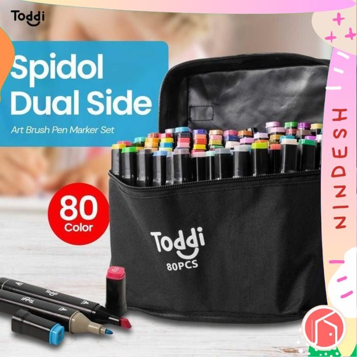 

Spidol Brush Marker Set 80 Warna, Ideal untuk Seni dan Desain - HL270