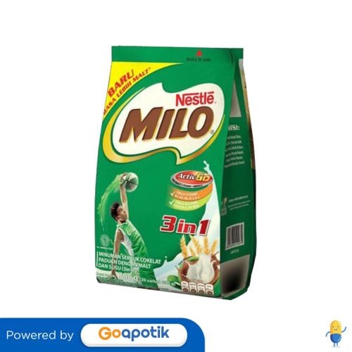 Milo Activ Go 3 In 1 700 Gram 20 Sachet @ 35 Gram Bag