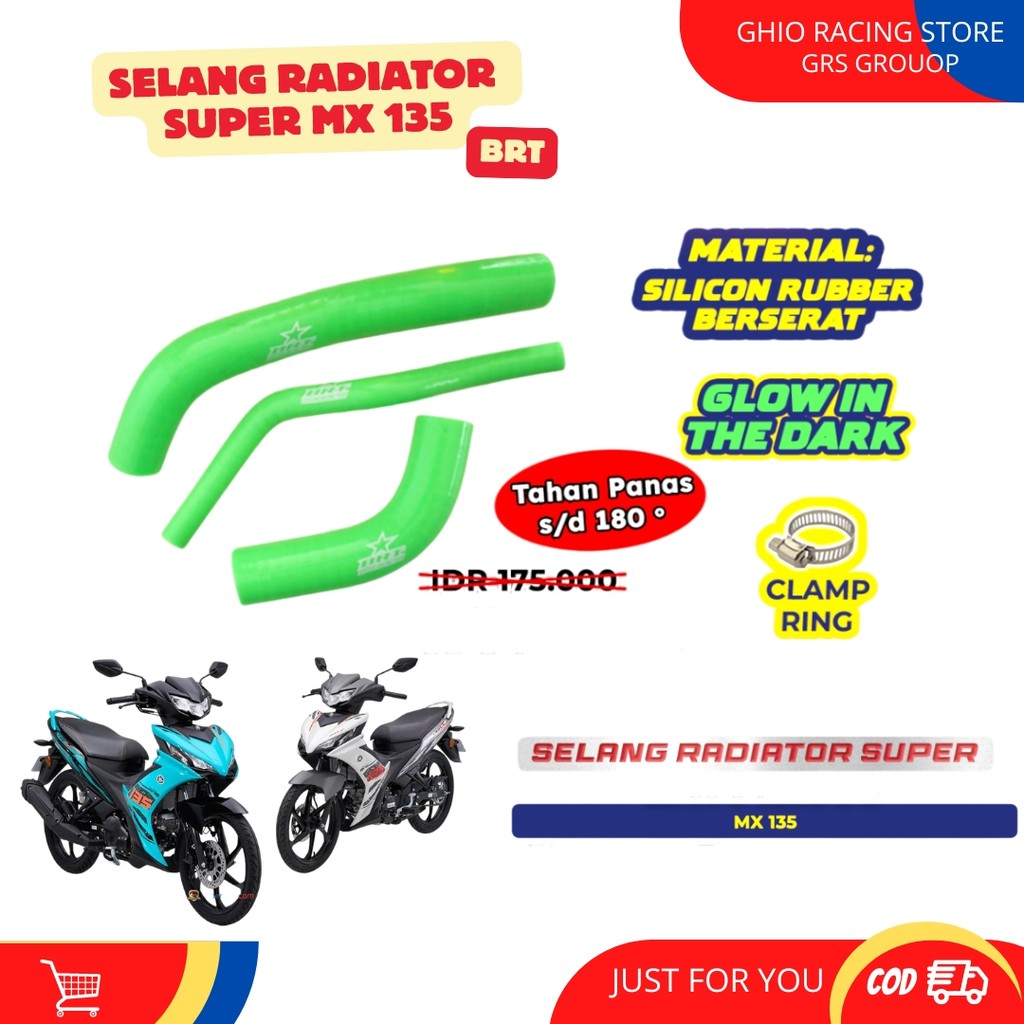 Ghio Racing Tube Radiator Super BRT Jupiter Mx 135 Old & New  Selang Radiator