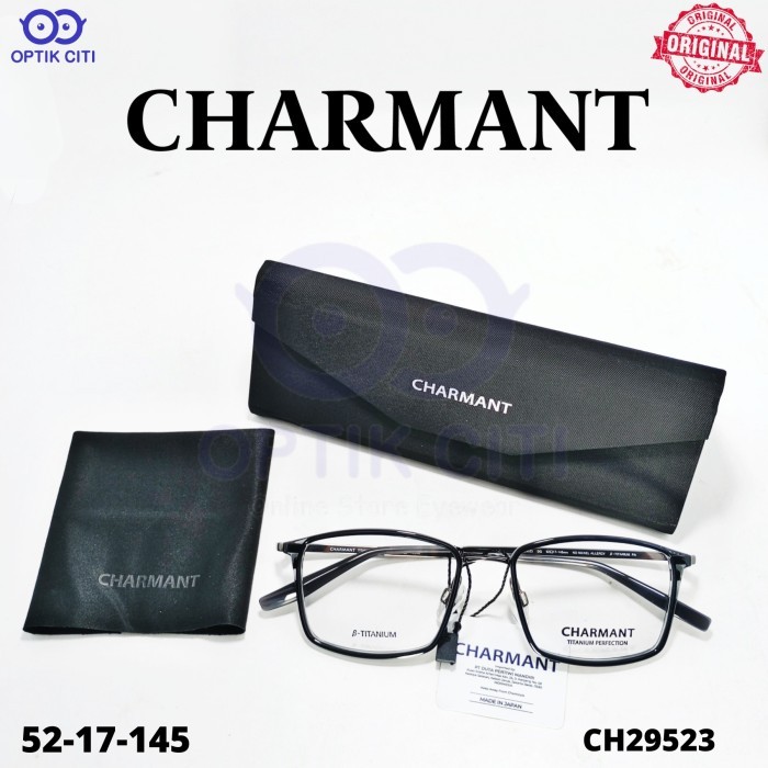 Frame Kacamata Kotak Original Pria Charmant CH 29523 - DG