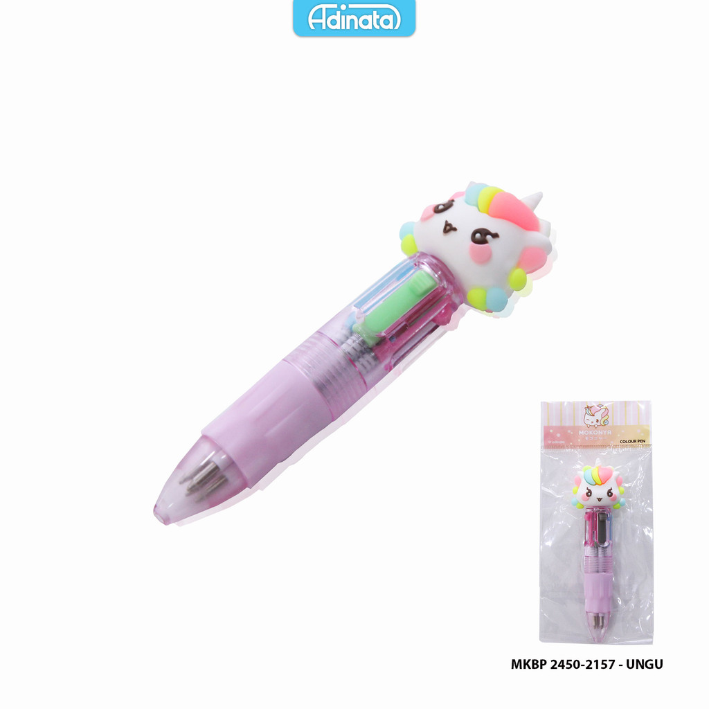 

Mokonya Color Pen 4 in 1 2450-2157C Ungu / Pen / Alat Tulis - Adinata