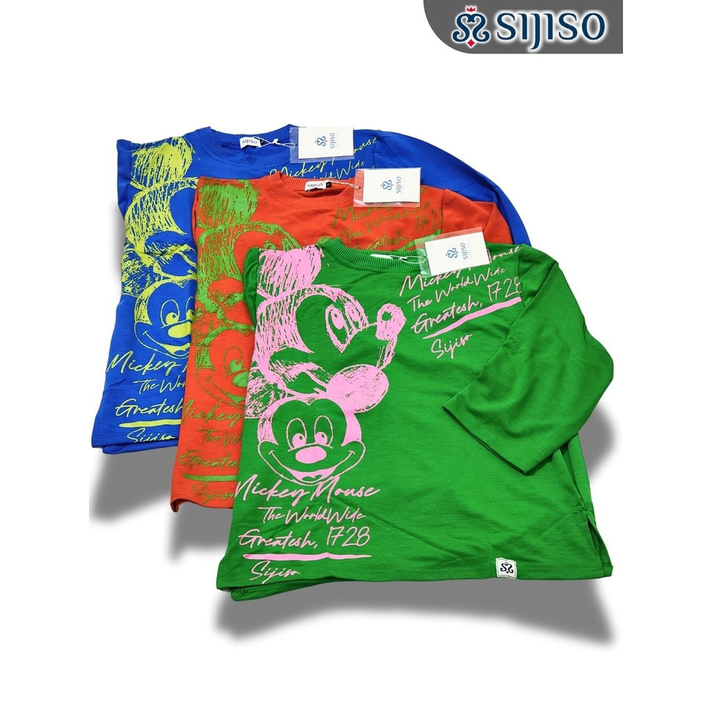 SIJISO Atasan Kaos Lengan Panjang Motif Minnie
