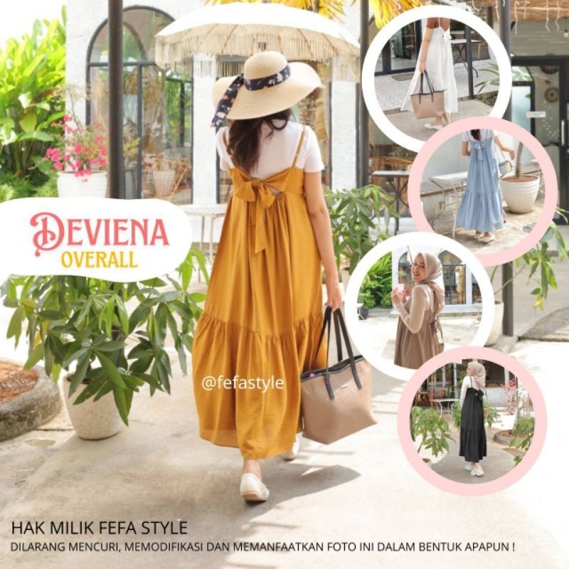 FEFA STYLE - OVERALL/DRESS KOREAN - OVERALL WANITA TERBARU - DEVIENA OVERALL