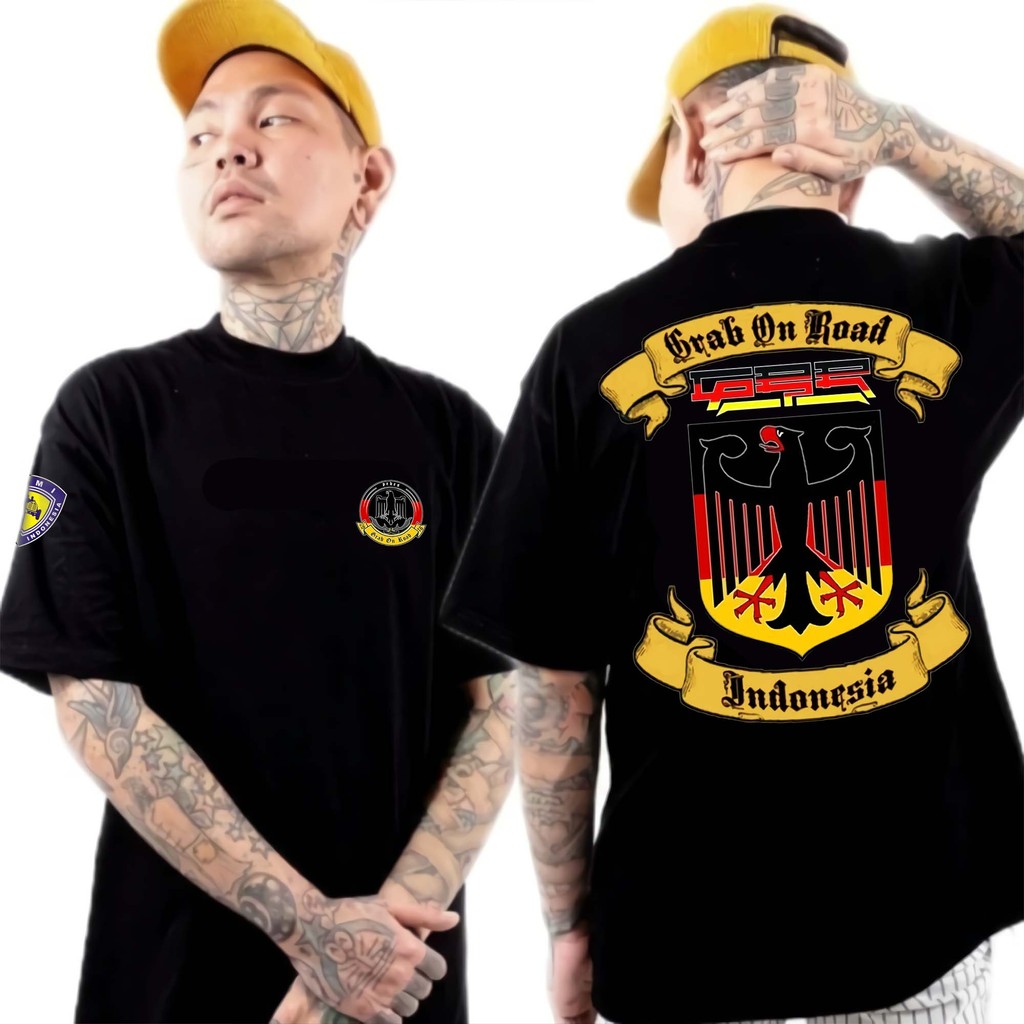 BAJU KAOS GRAB ON ROAD GBR - Baju GRAB ON ROAD GBR BAHAN KATUN COMBED 30S ADEM NYAMAN DIPAKAI
