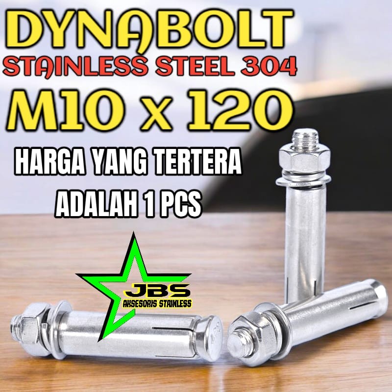 DYNABOLT SS 304 M10x120 - DINABOLT - ANCHOR BOLT STAINLESS