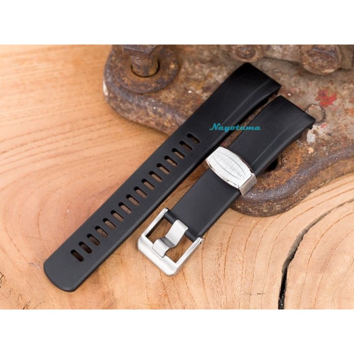 22mm CRAFTER BLUE CB09 Rubber Strap HITAM SEIKO Samurai SRPB51
