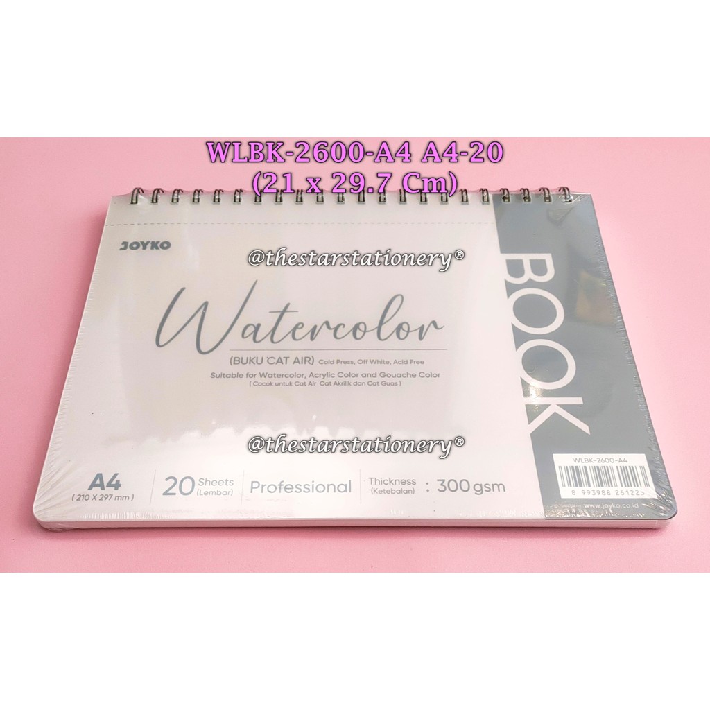

(1 Biji) GROSIR Sketch Book Joyko WLBK-2600-A4 300g / Watercolor Book Buku Cat Air Joyko WLBK-2600