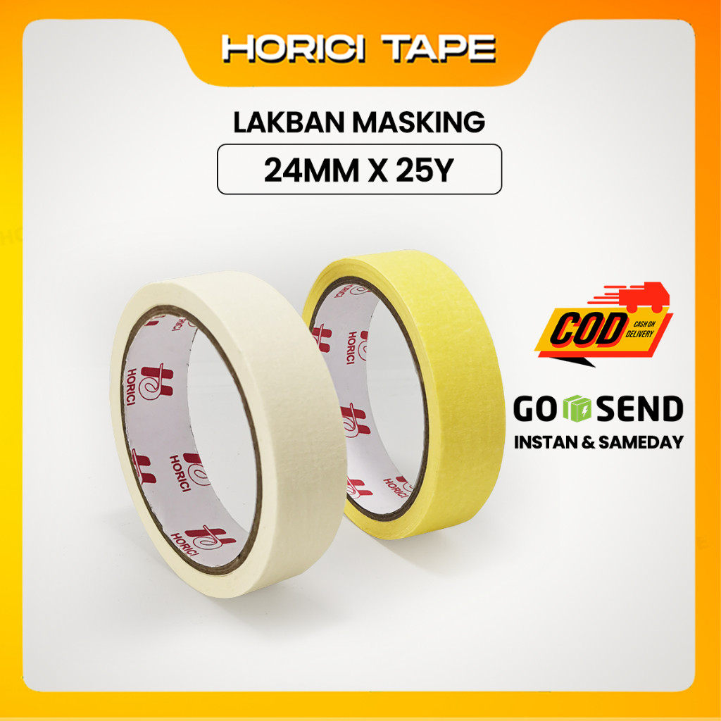 

Horichi Isolasi Kertas Masking tape perekat kualitas bagus lebih tebal warna