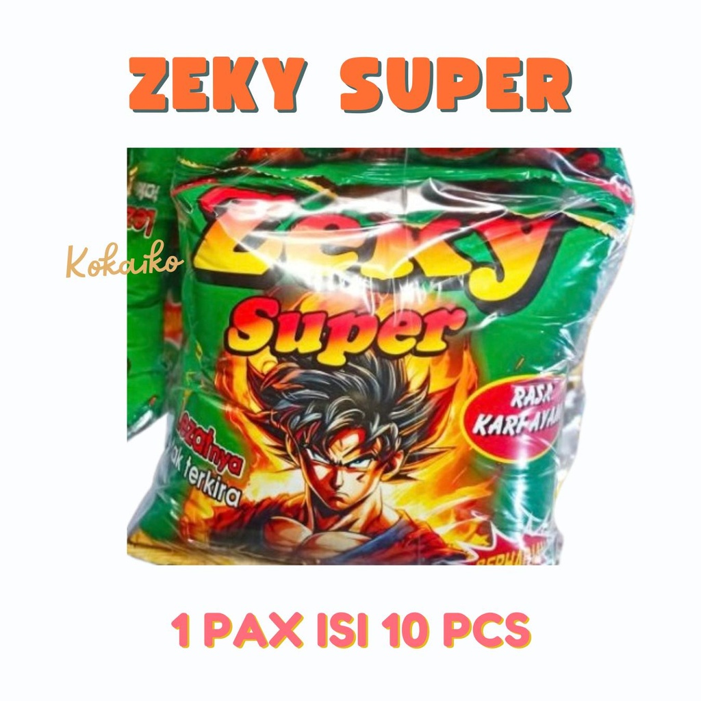 

Ciki Zeky Super 1 Pax isi 10 pcs - Snack Cemilan