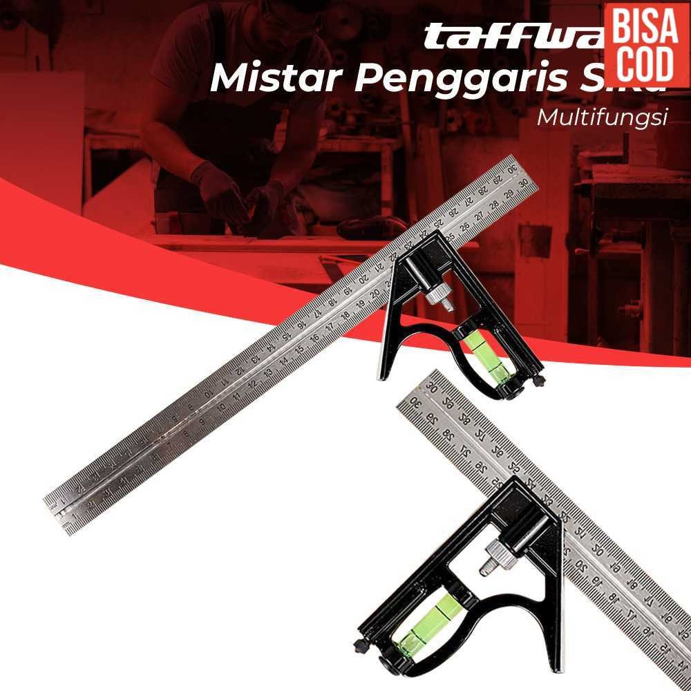 

( Store27 bisa COD ) Taffware Mistar Penggaris Siku Adjustable Angle Ruler Waterpass 305mm - ZEAST