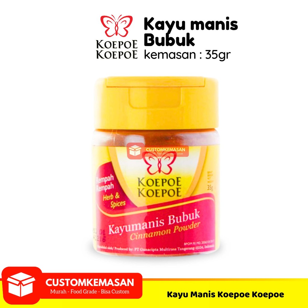 

Kayu Manis Bubuk Koepoe Koepoe 35gr / Cinnamon Powder Koepoe / Kupu Kupu Rempah Kayu Manis Cinnamon / Cinnamon Powder