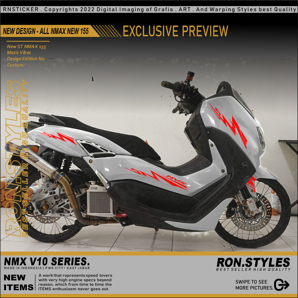 CUTTING STICKER STRIPING VARIASI ALL NMAX NEW 2020-2024 ABS- NON ABS ABSRAK