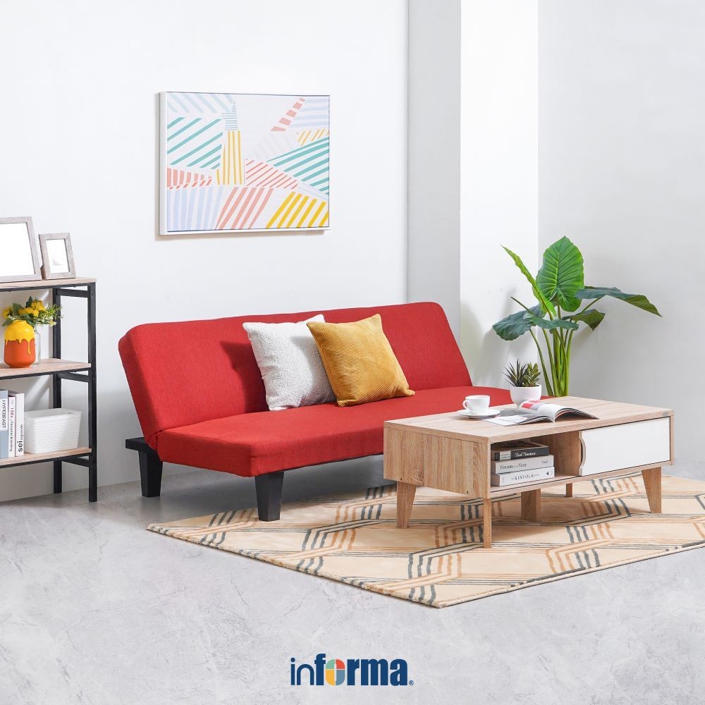Informa Martis Oakland Sofa Bed Fabric Tempat Duduk Multifungsi Sofa Tidur 2In1 Kursi Santai Serbagu