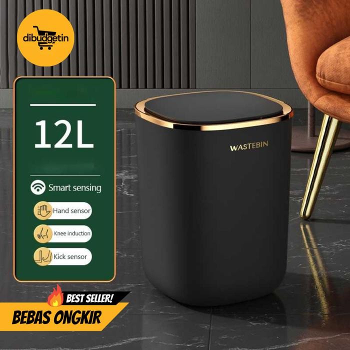 Tempat Sampah Pintar Sensor Smart Dustbin Battery Power 12L - JAYPS JY12