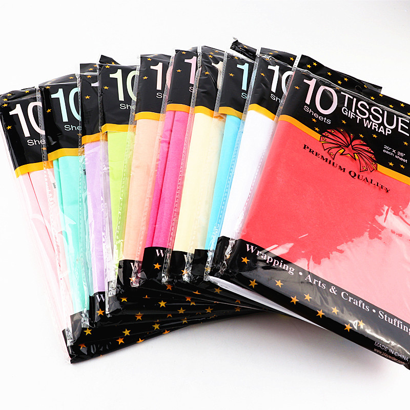 

10Sheets/bag Tissue Paper Flower 50*66cm Gift Packaging Home Decoration Festive Party Wedding DIY Gift Packing Supplies