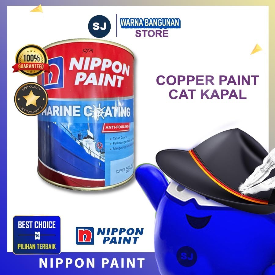 NIPPON MARINE COATING / Cat Anti Fouling / Cat Kapal Anti Karat / Copper Paint 1kg / 5 kg