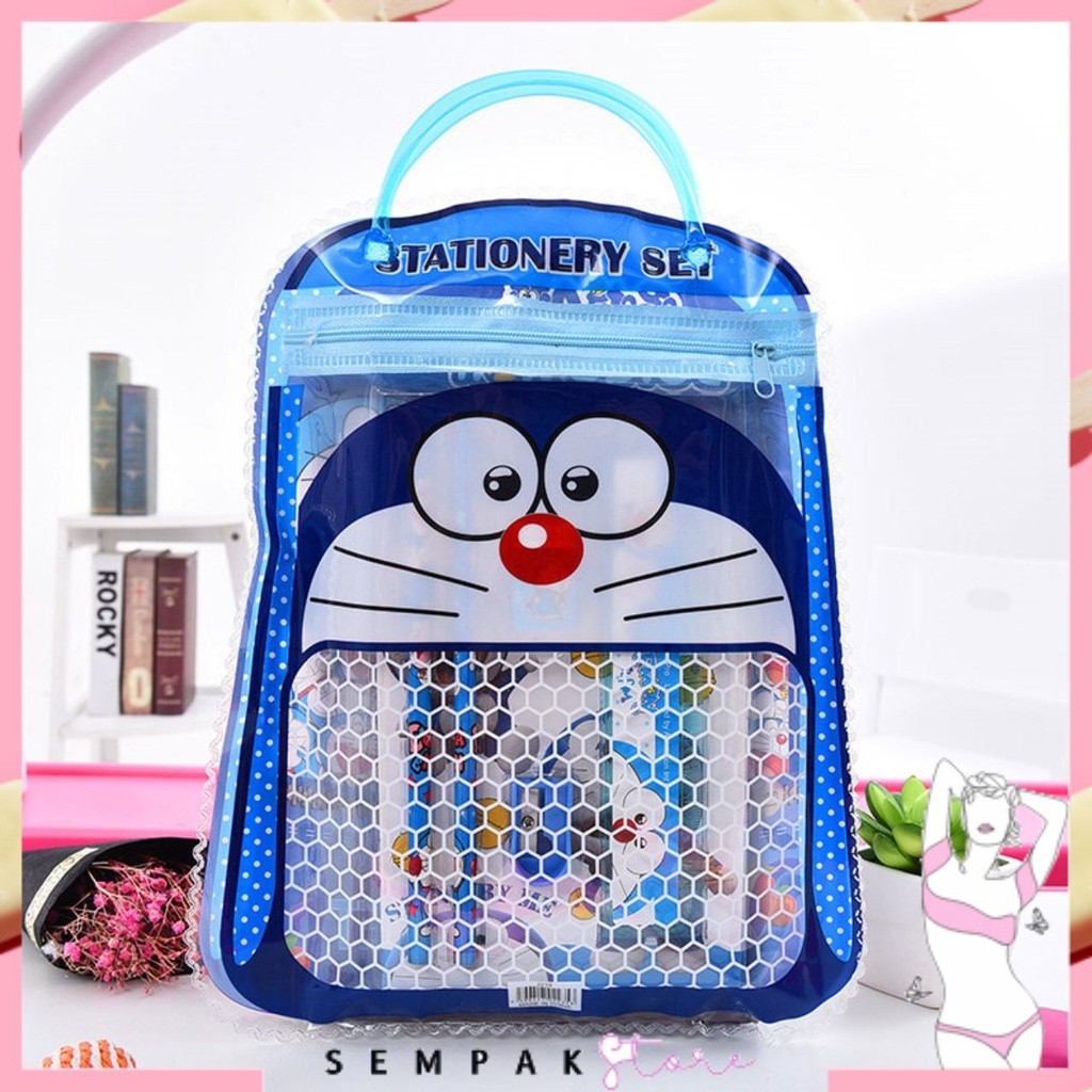 

BL Stationery Set 6 in 1 Free Bag Alat Tulis Anak Sekolah Buku Pulpen Penghapus Pengaris