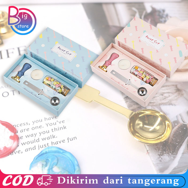 

Stempel Lilin Set Warna Macaron Stempel Segel Lilin Set Stempel Wax Seal Wax Seal Stamp Wood Handle