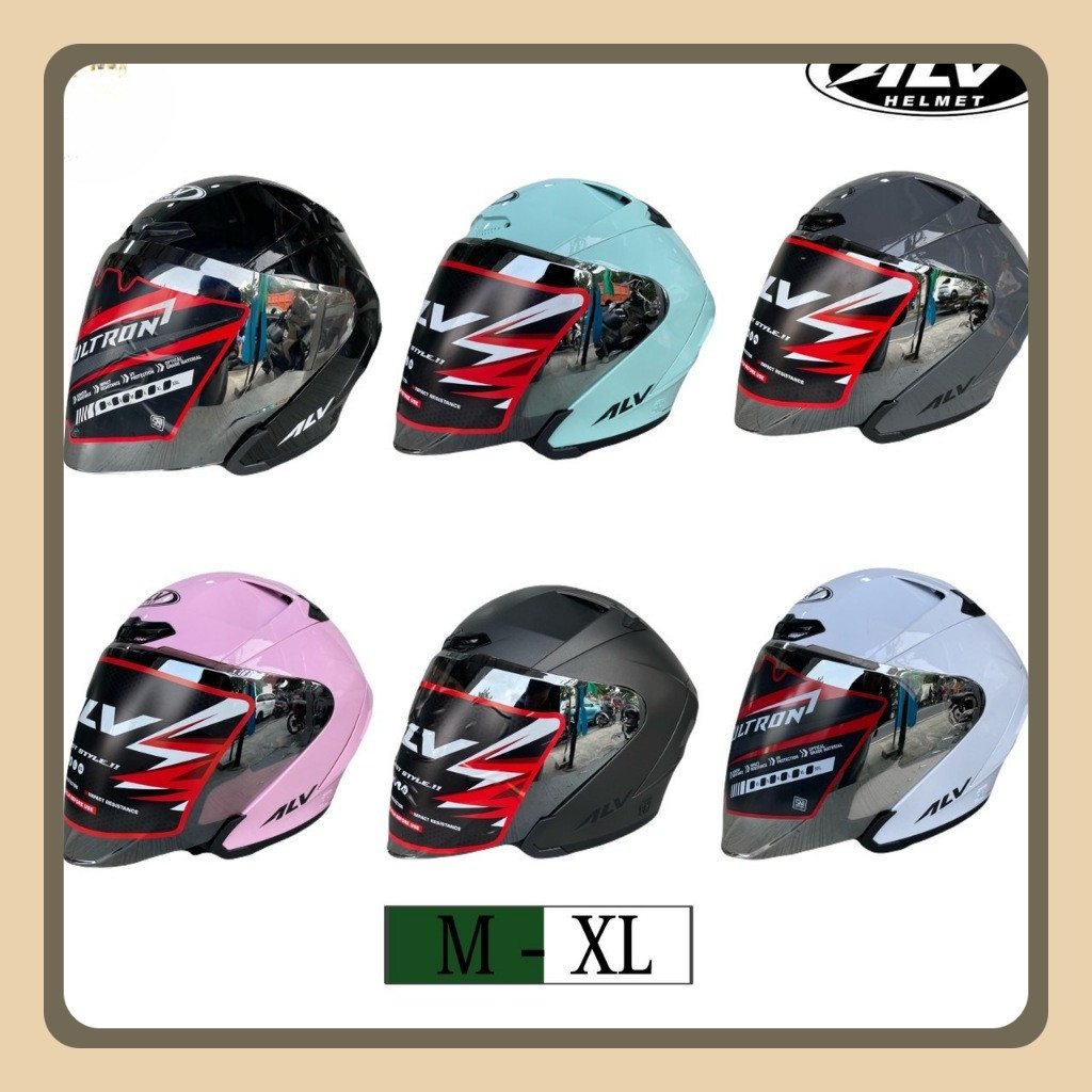 HELM ALV ULTRON SOLID | HELM HALF FACE ALV ULTRON PAKET GANTENG
