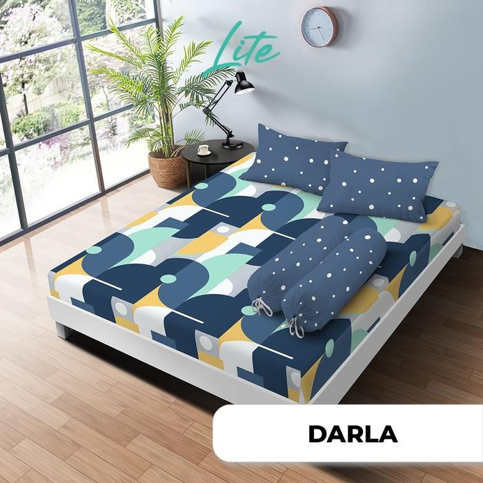 Sprei Kintakun LITE King 180x200 Bantal 2 dan 4 Guling 2 - Darla, 180x200