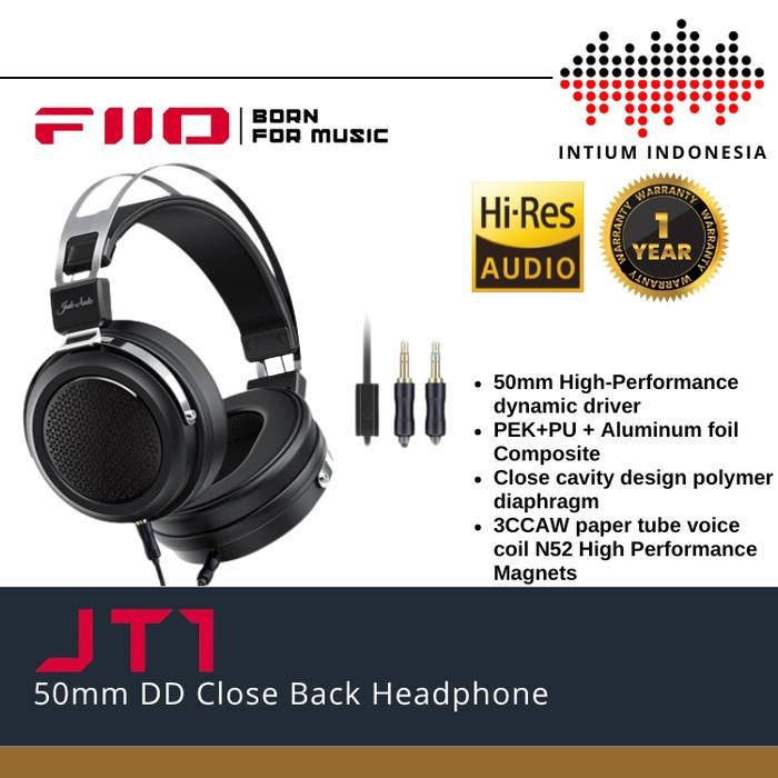 PROMOFiiO JT1 / JT-1 / JT 1 Hifi Dynamic Over Ear Headphone Headset with MicREADY
