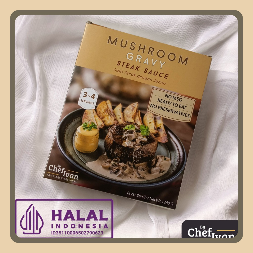 

Saos Steak Saus Mushroom Gravy Bumbu Masak Sehat Non MSG