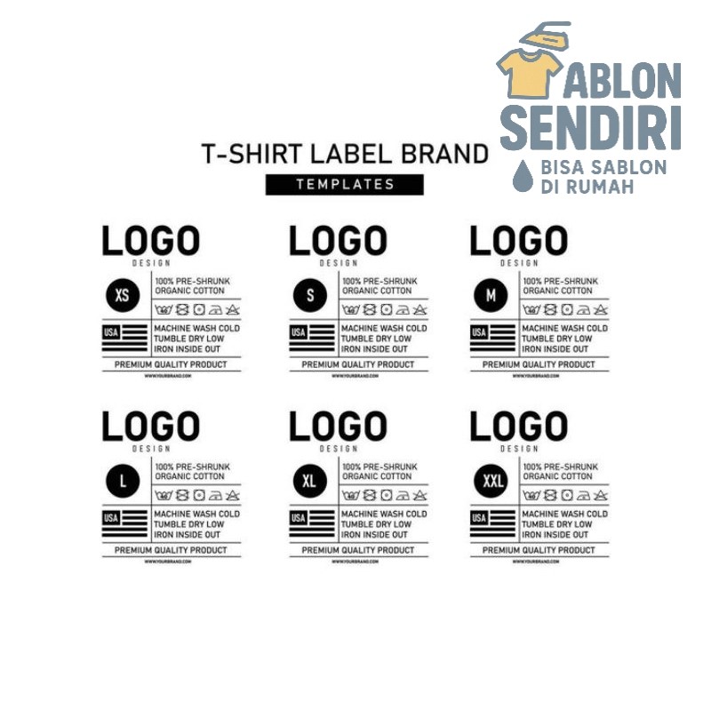 

LABEL BAJU SETRIKA CUSTOM/Label DTF/LABEL SUKA SUKA (Min20pcs)