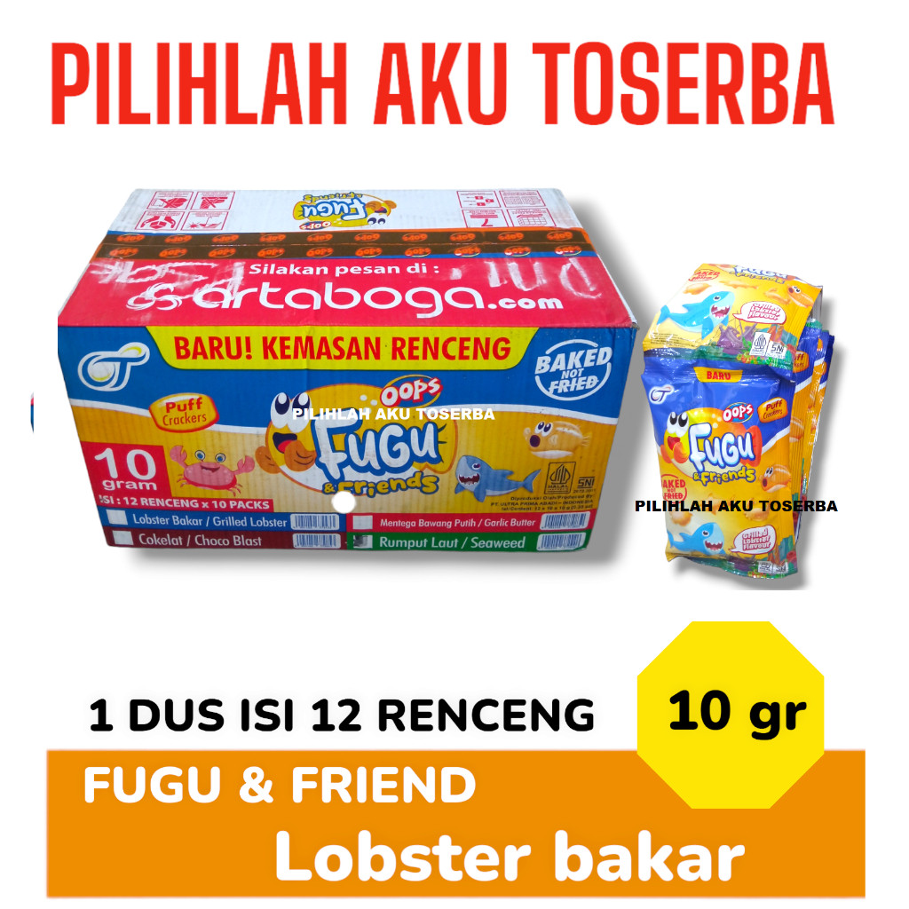 

FUGU & FRIENDS 10 GR LOBSTER BAKAR / GRILLED - ( HARGA 1 DUS ISI 12 RENCENG)