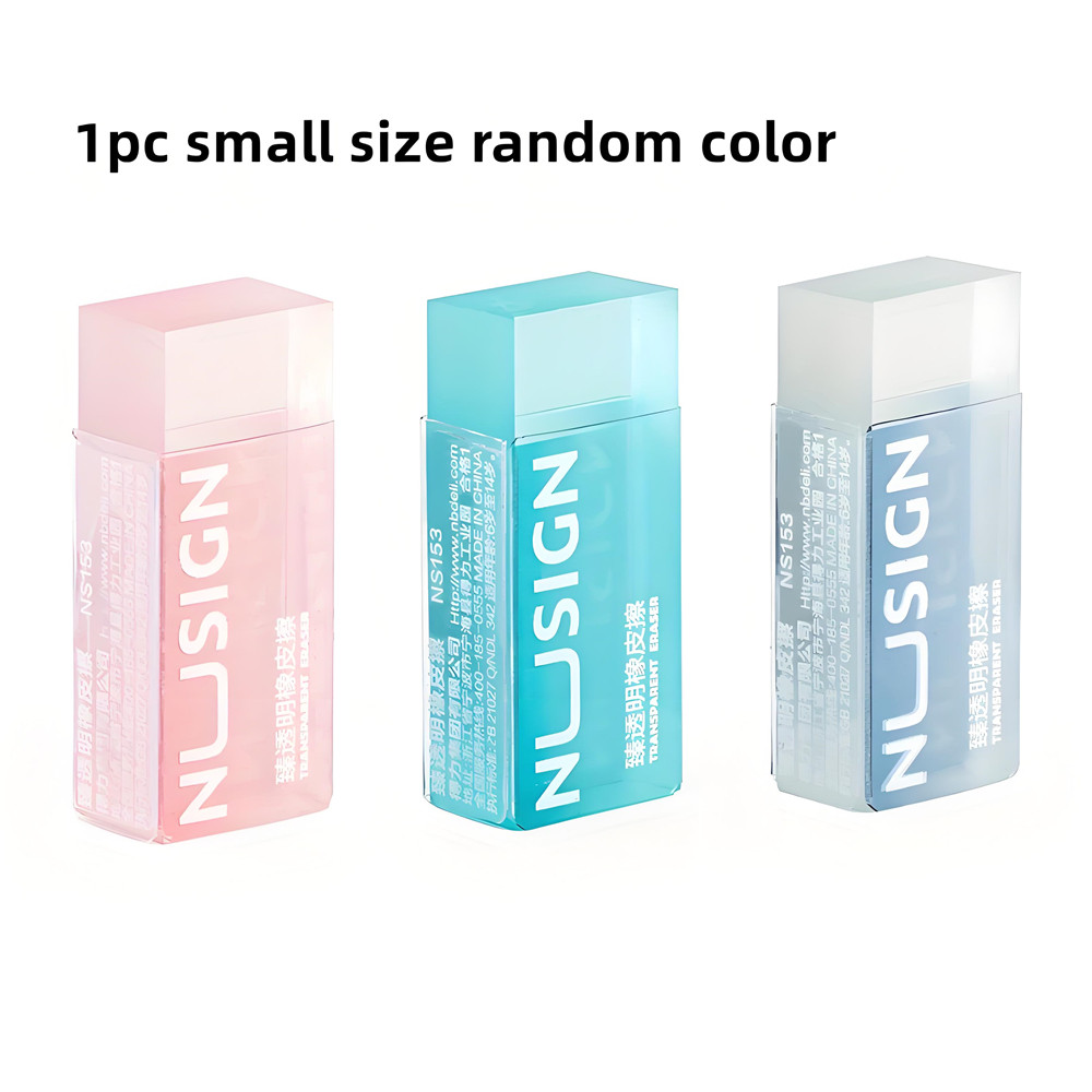 

Cyrstal Clear Pencil Eraser Rubber Colorful Transparent Erasers for Artist Students School Supplies