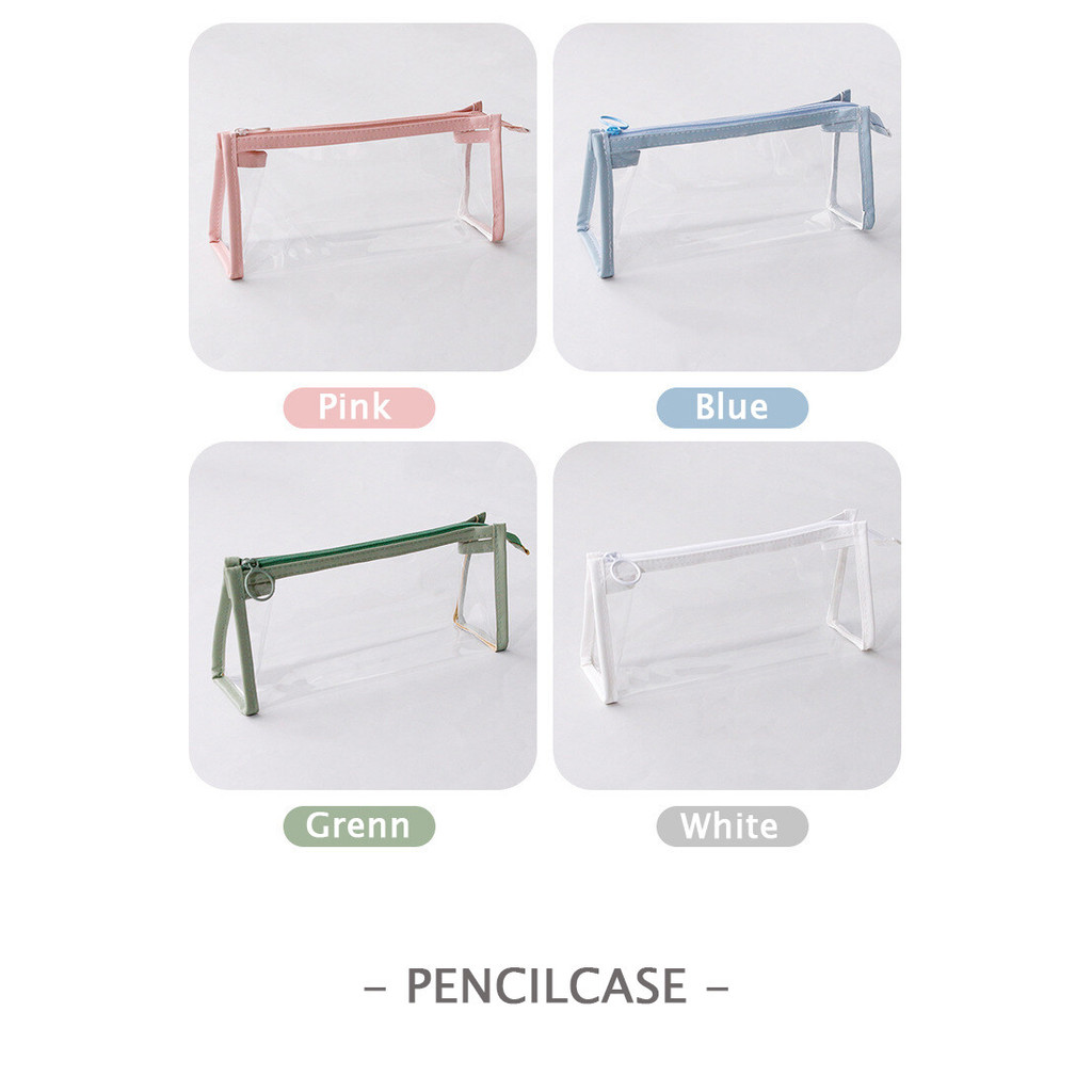 

Transparent Pencil Case Large Capacity Simple Pen Bag Kawaii Cosmetic Bag School Study Stationery Office Supplies
