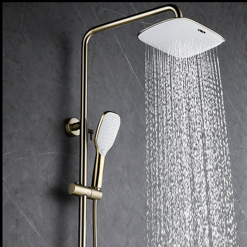 Satin Gold Shower Set – Brushed Gold Shower Head | Shower Set Satin Emas – Kepala Shower – Warna Ema