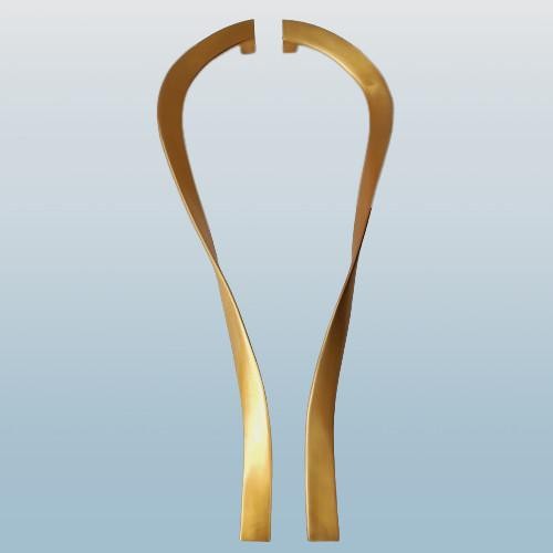 Luna Pull Door Handle – 100 Cm – Brushed Gold | Handle Tarik Pintu Luna – 100 Cm – Emas Doff