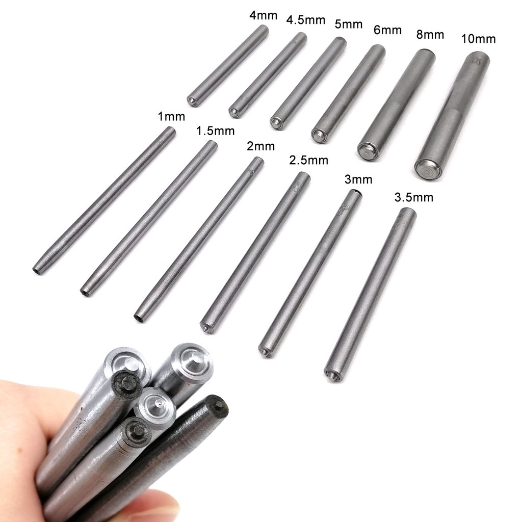 

1mm-10mm Eyelets Grommet Ring Air Hole Semi Half Hollow Rivet Install Flanging Crimping Knock Punch Tool Rod High Quality Steel