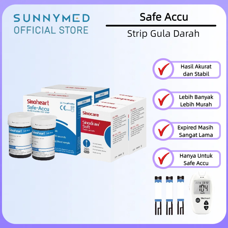【Expired Masih Lama】Sinoheart Strip Gula Darah Sinocare Strip Gula Darah Stik Gula Sinoheart Accu