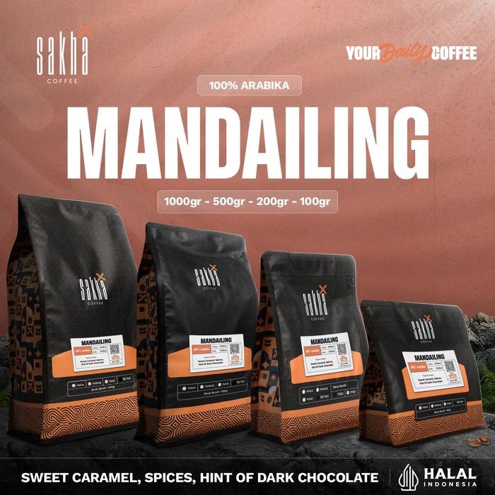 

JavaCoffee Kopi Arabika Mandailing Mandheling Arabica Coffee Bean Biji Bubuk Asli - 100 gram, Biji Kopi