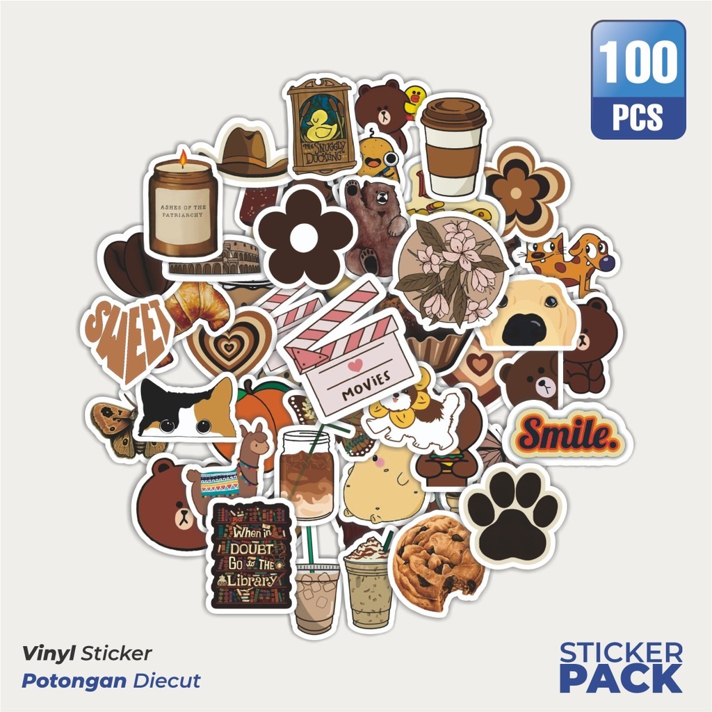 

Stiker Vinyl Stiker Aesthetic Tumbler V2 Waterproof Aesthetic- Untuk Laptop, Motor, dan Helm - Paper Stationery Pack