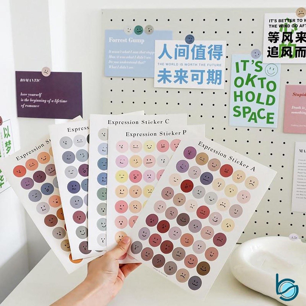 

Stiker polkadot stiker emotikon stiker label berperekat - Best Stationary