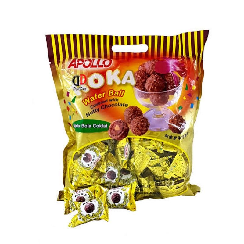 

Promo Ramadhan Roka Apollo Wafer Ball Coklat 300gr Isi 50 Pcs Original Import