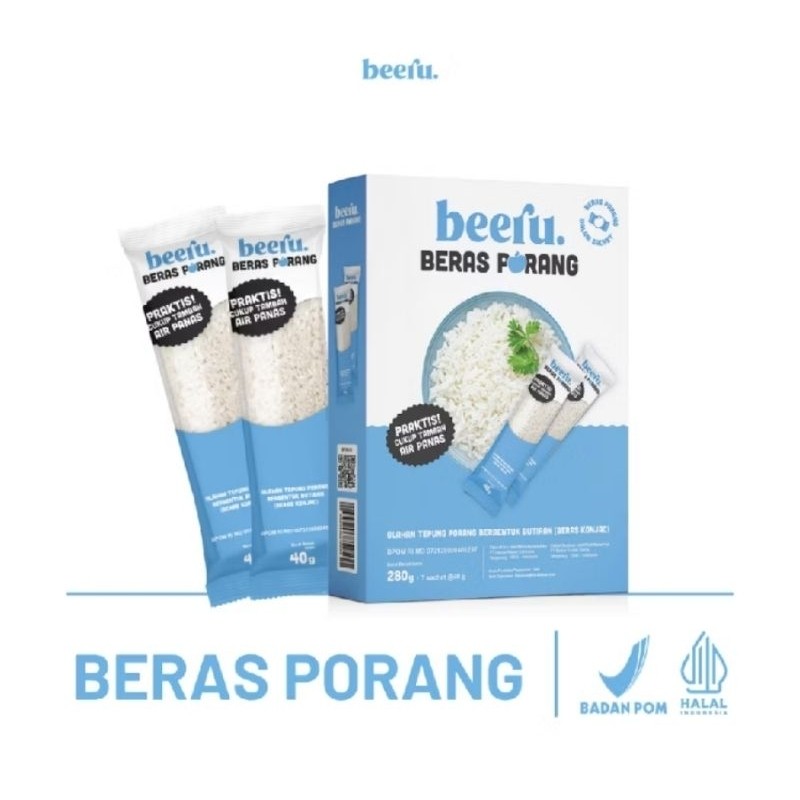 

Beeru | BERAS PORANG BOX - 280gr | isi 7 sachet @40gr