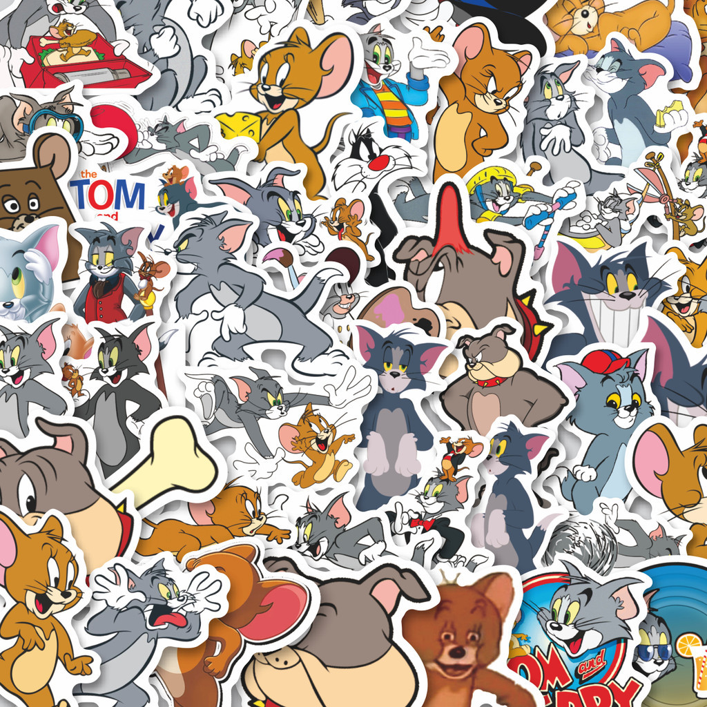 

Stiker Cutting Pack Sticker Kartun Tom And Jerry Isi 100Pcs Series Aesthetic Lucu Keren Untuk Koper Bahan Vynil